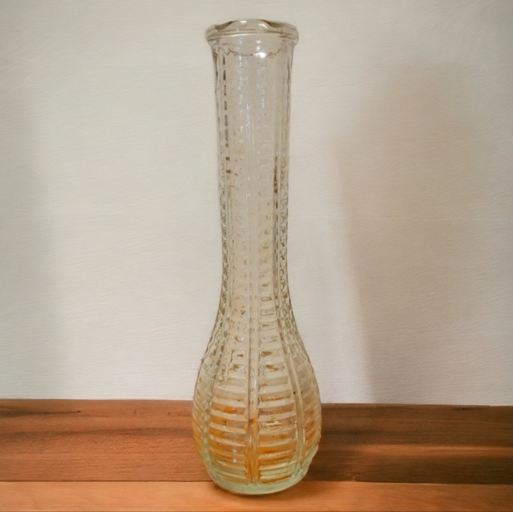 Vtg Long Stem Vase Cut Glass CFG # 's On Bottom